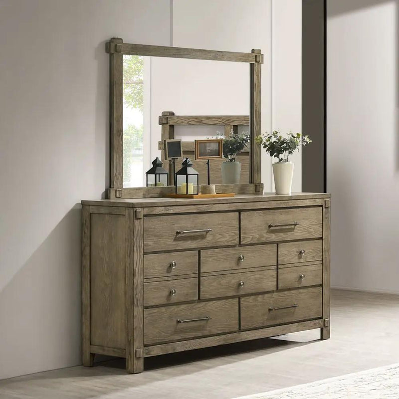 Colton - Mirror - Antique White Oak by Unique Piece Furniture
