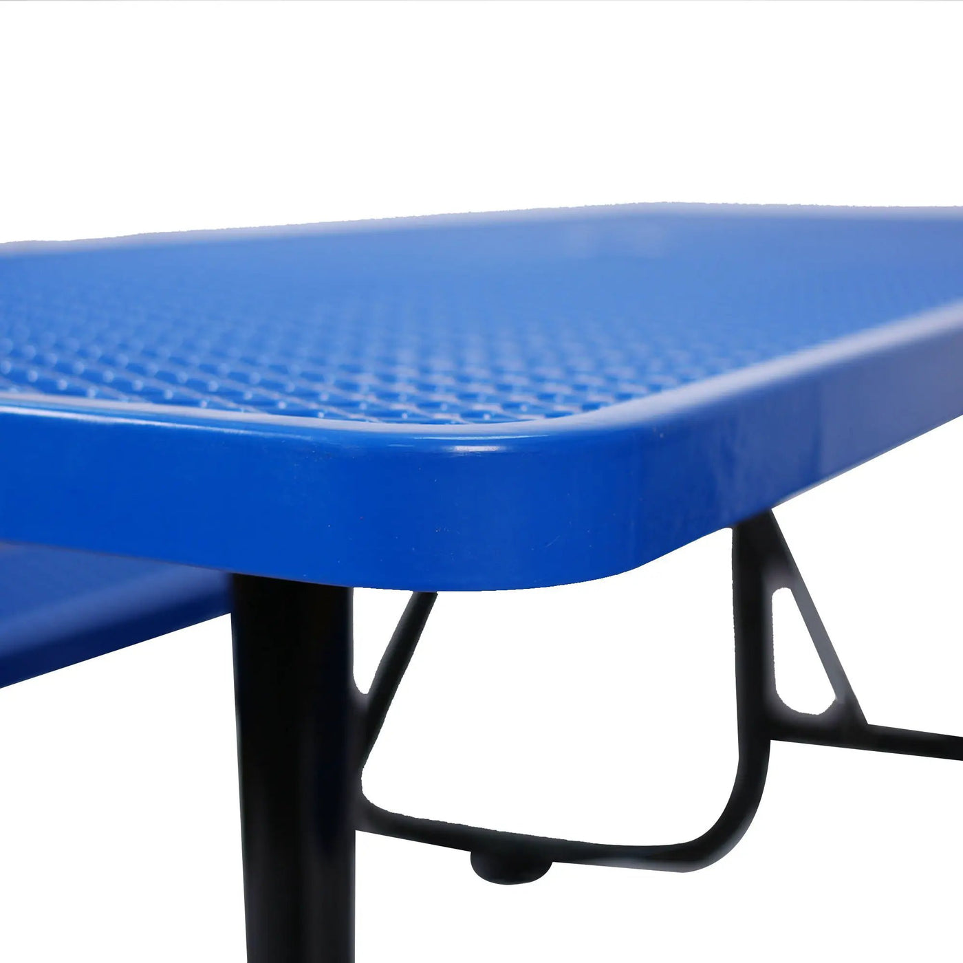 Rectangular Outdoor Steel Picnic Table With Umbrella Pole by HouseOfZazla