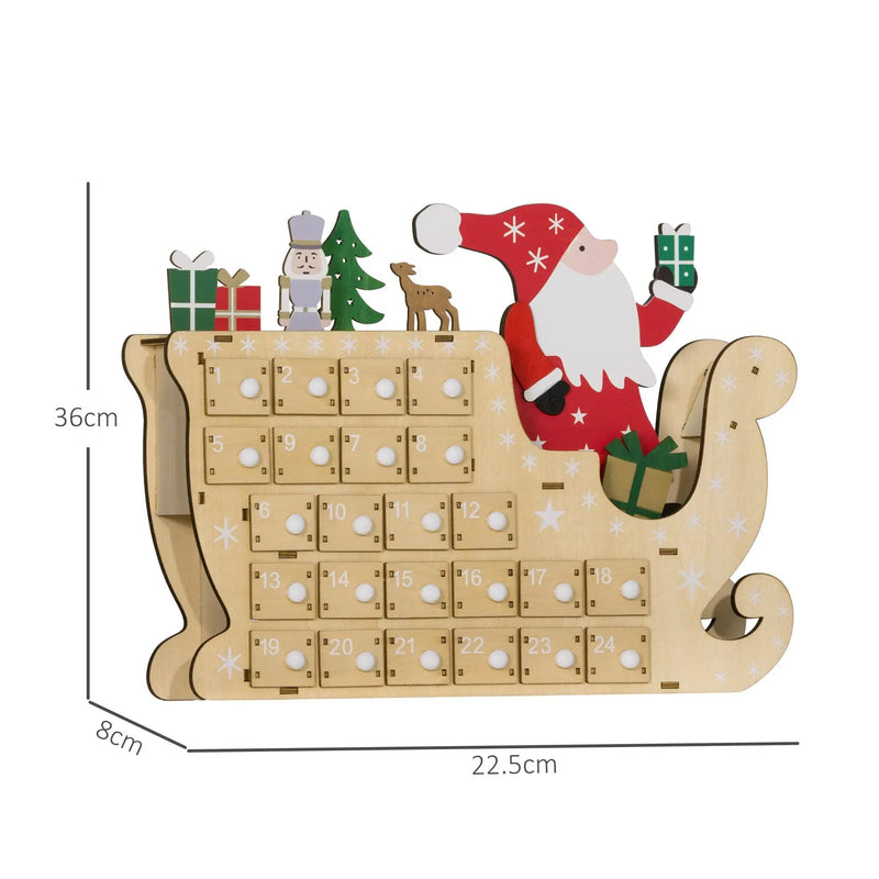 HOMCOM Christmas Advent Calendar with 24 Countdown Drawers by HouseOfZazla