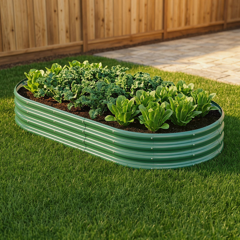 Galvanized Raised Garden Bed 8x4x1ft, photo 3 of 9