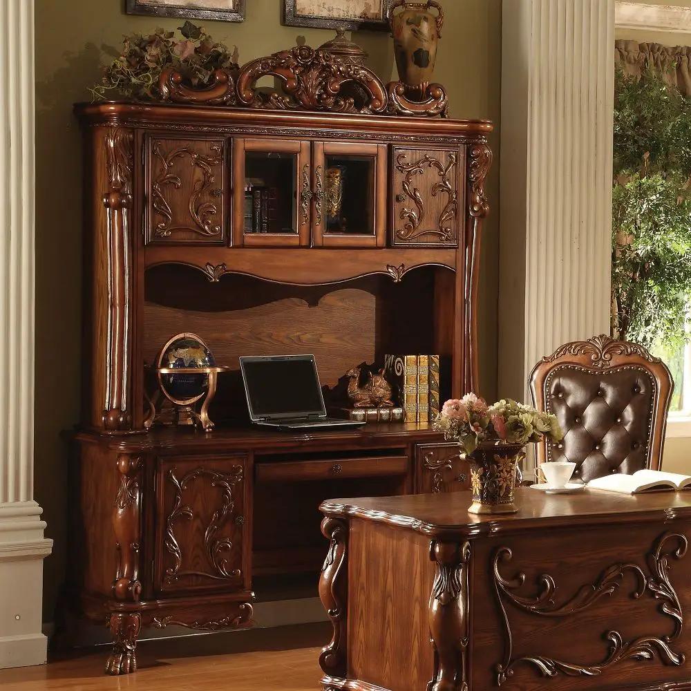 Dresden - Executive Computer Desk With Hutch - Cherry Oak by Unique Piece Furniture