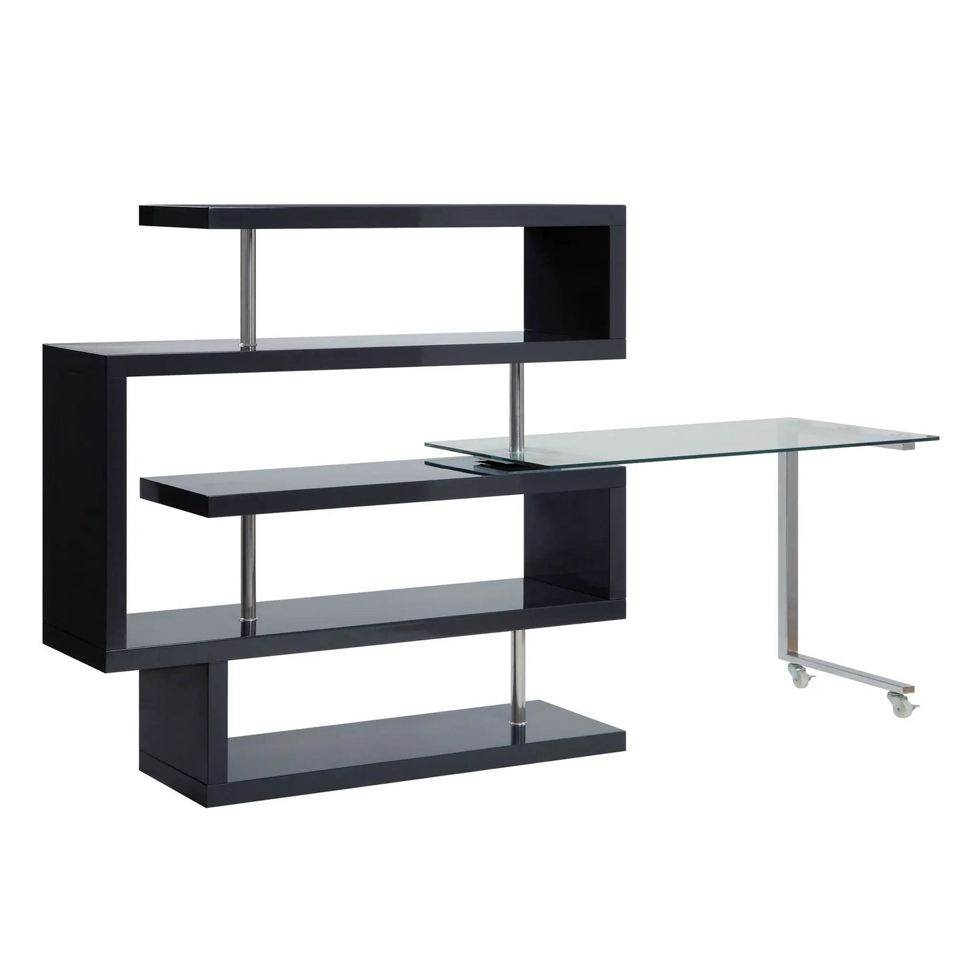 Buck II - Writing Desk With Bookshelf by Unique Piece Furniture