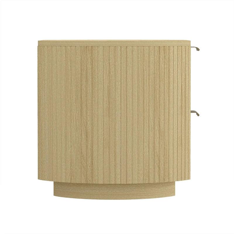Olivia - Nightstand & 2 Drawers - Oak by HouseOfZazla