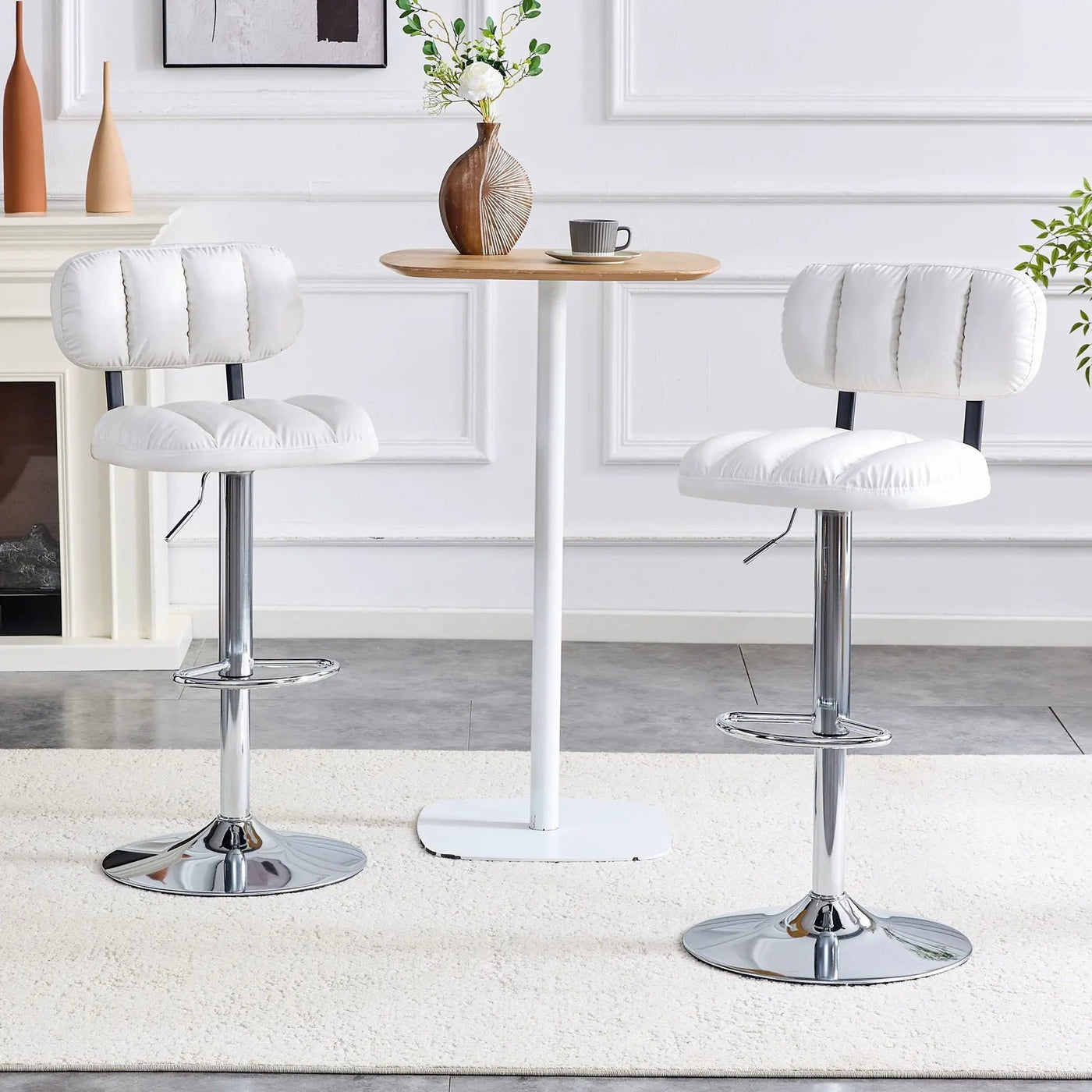 Adjustable Height Bar Stools With Footrest for Kitchen Island (Set of 2) by HouseOfZazla