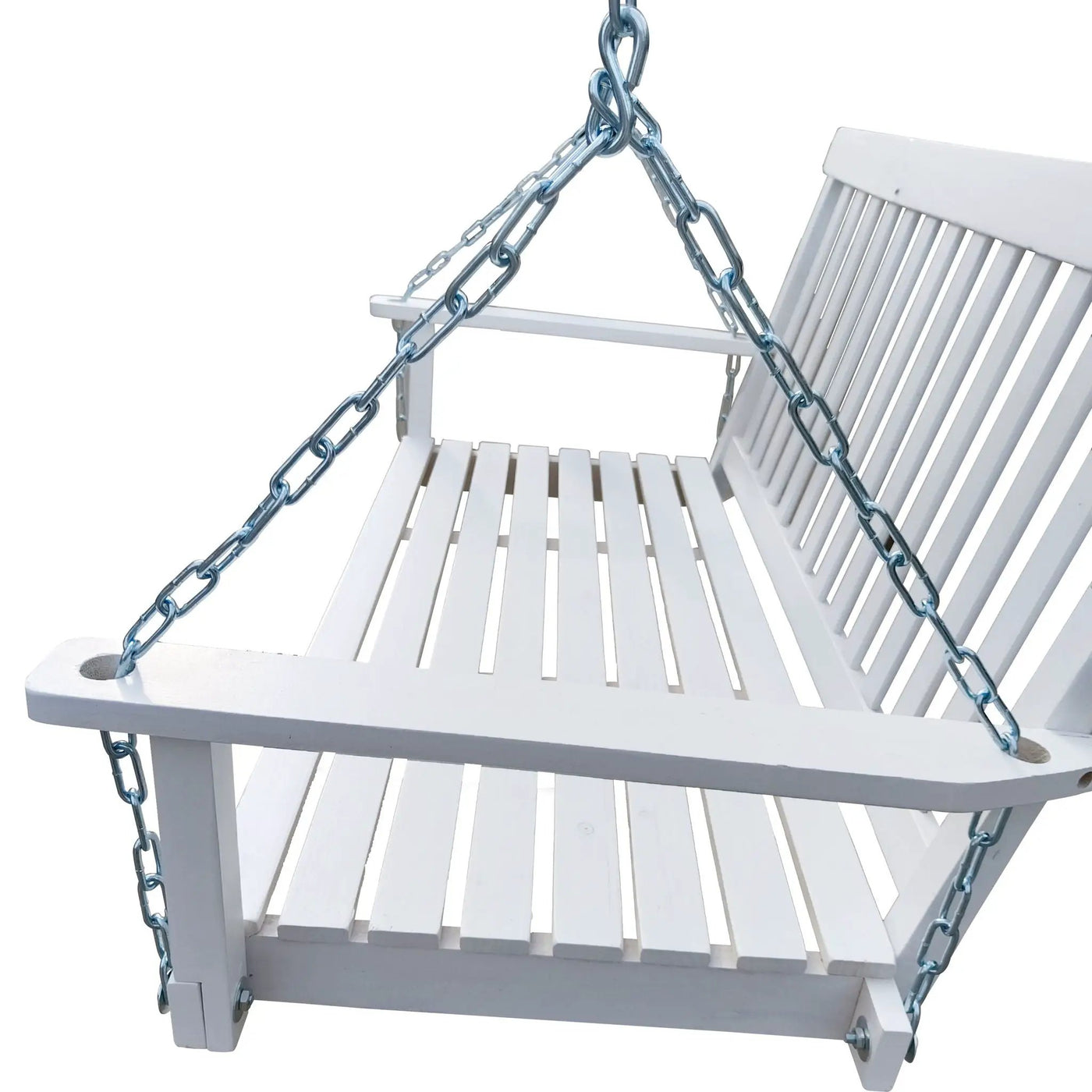 Front Porch Swing With Armrests For Outdoor Patio, Garden Yard, Backyard Or Sunroom by Unique Piece Furniture