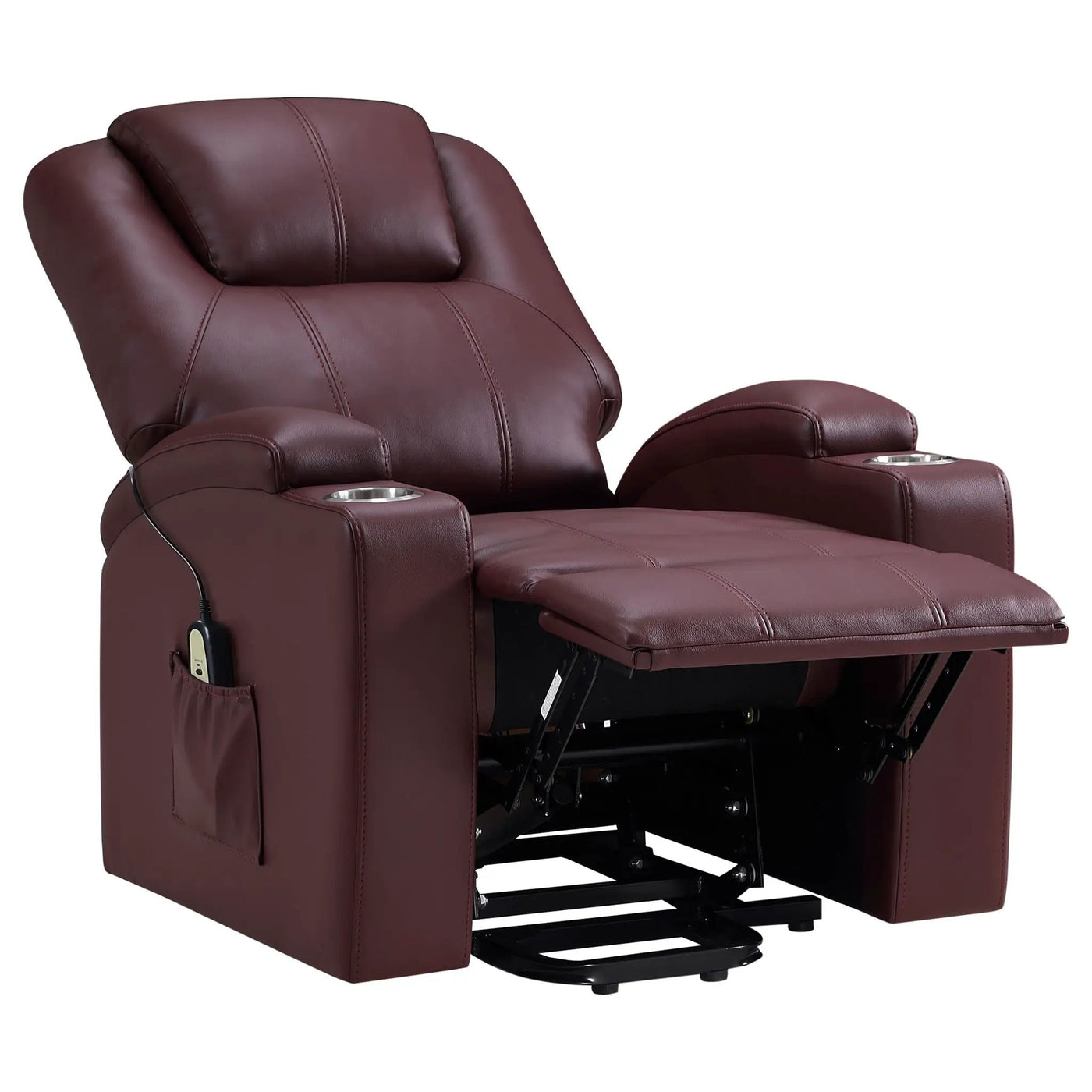 Macklin - Power Lift Massage Recliner With Heat And Dual Cupholders by Unique Piece Furniture