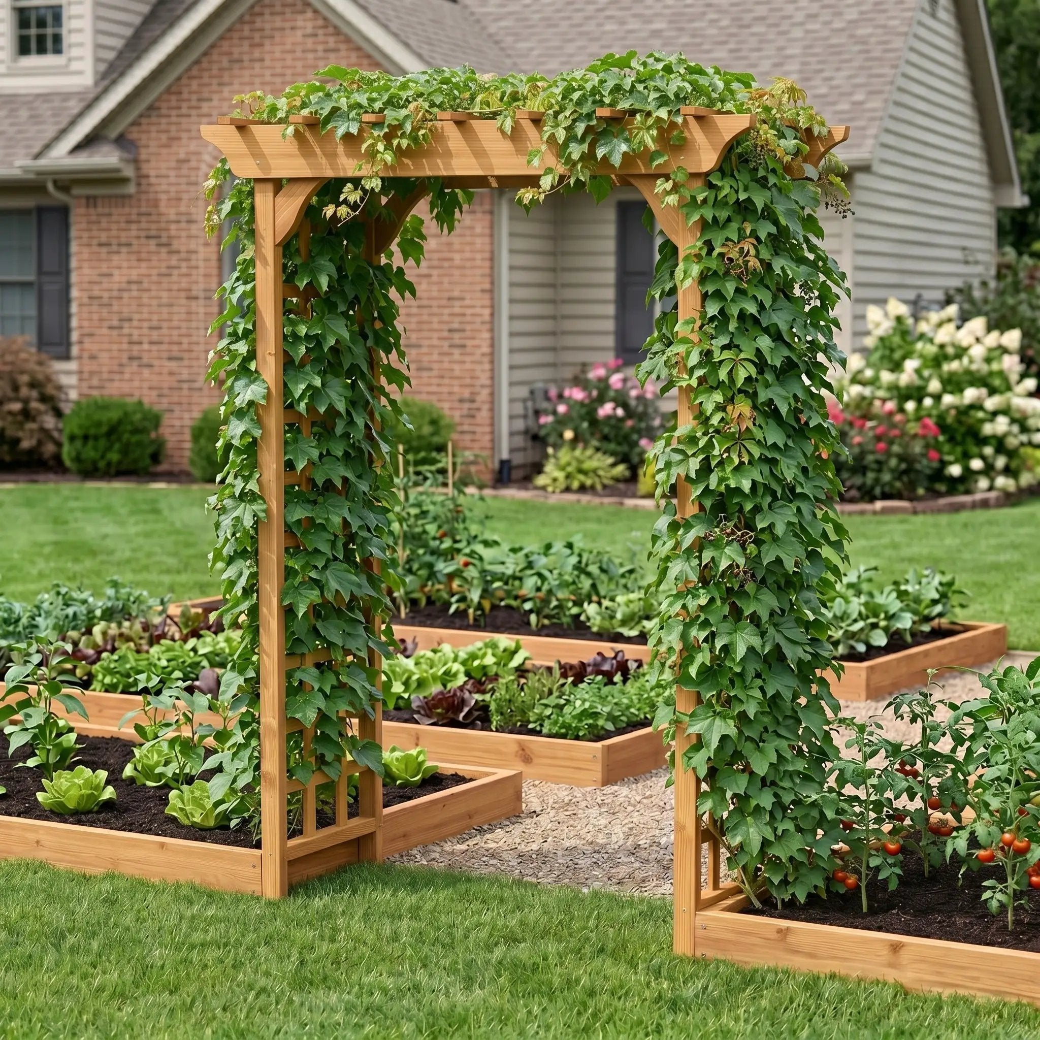 Wooden Arbor Wedding Arch for Ceremony by HouseOfZazla