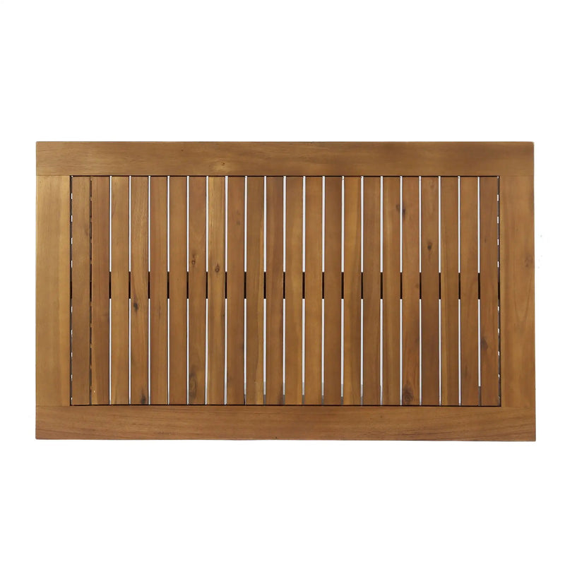 Acacia Wood Rectangular Patio Coffee Table For Outside by HouseOfZazla