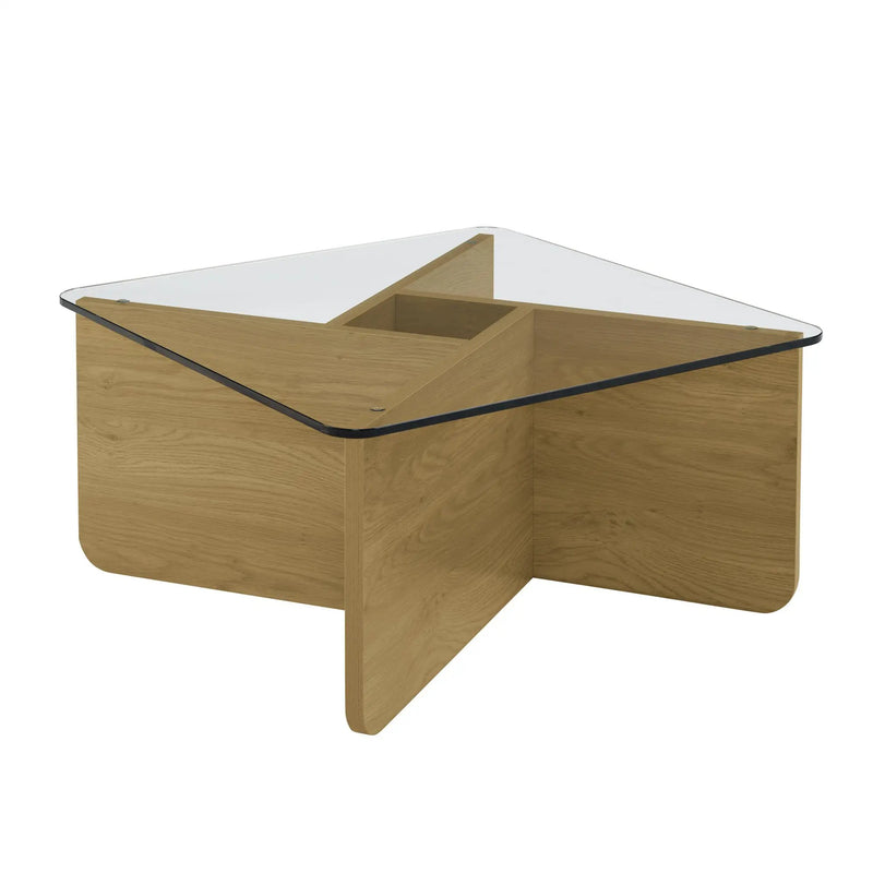 Mid-Century Modern 31.5 Inch Glass Coffee Table by HouseOfZazla