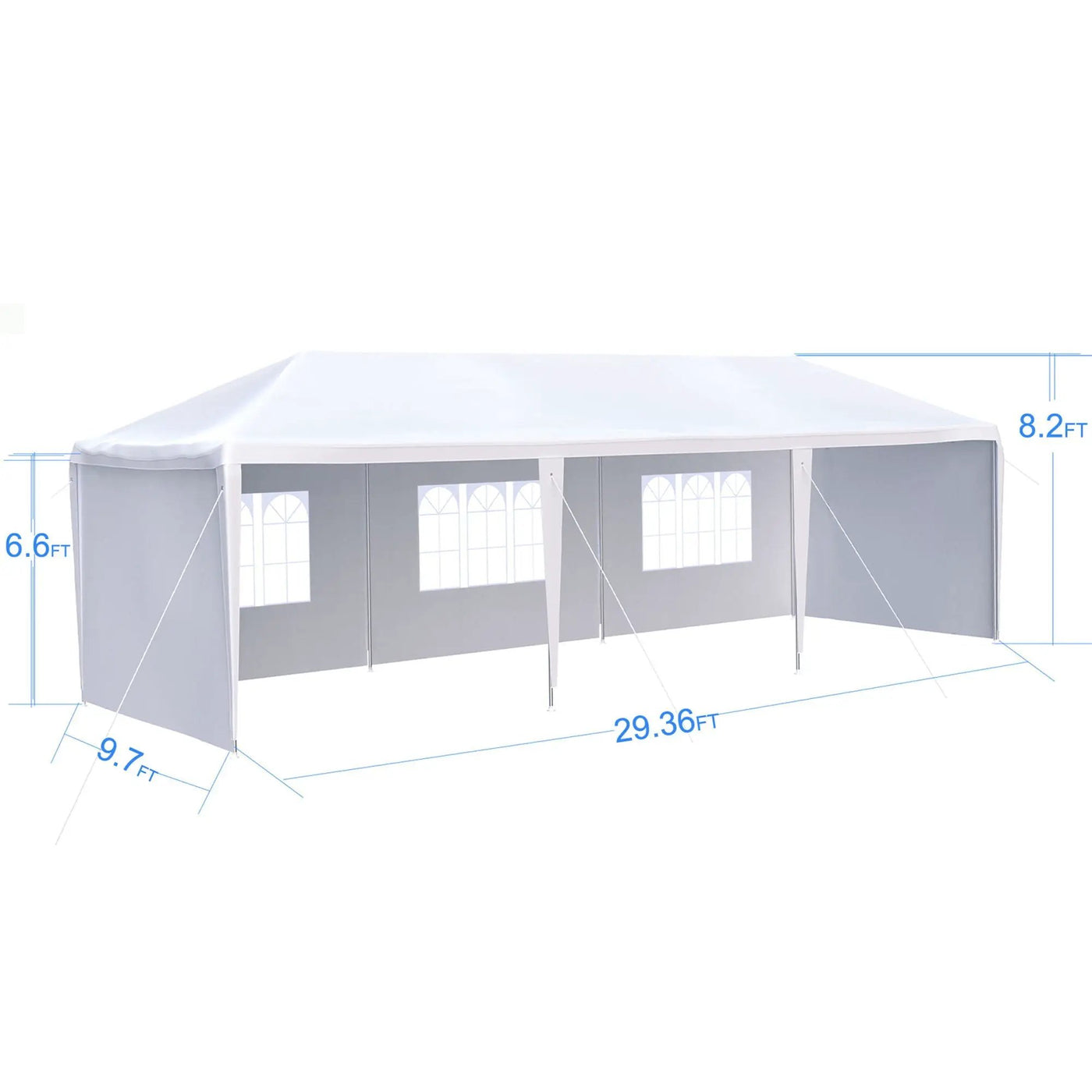 10X30' Wedding Party Canopy Tent Outdoor Gazebo With Removable Sidewalls by Unique Piece Furniture