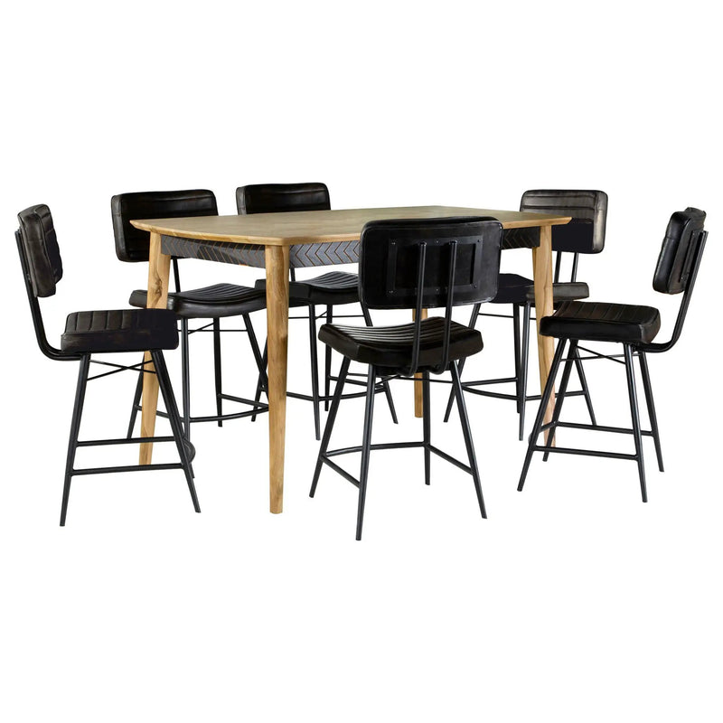 Partridge 7-piece Counter Dining Set Sheesham and Espresso by Unique Piece Furniture