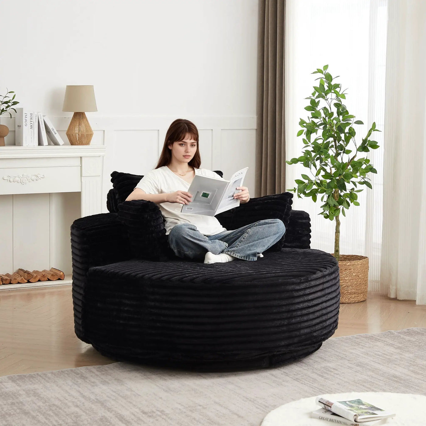 Swivel Chair With 360° Rotation For Living Room by HouseOfZazla