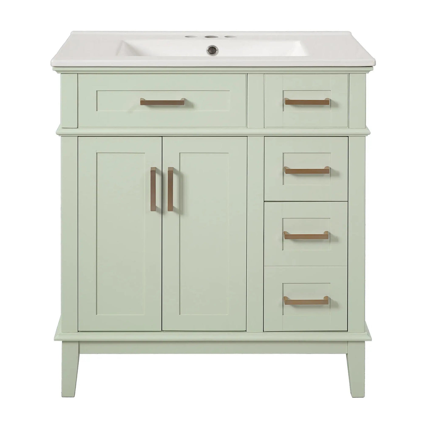 Modern Bathroom Vanity With Ceramic Sink, Soft Close Storage Cabinet by Unique Piece Furniture