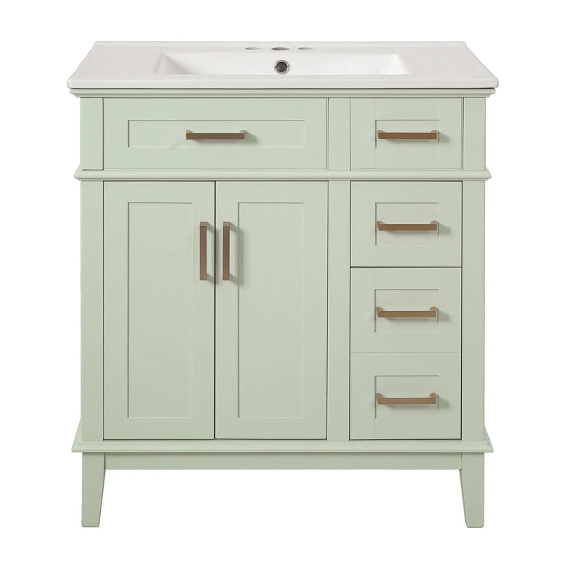 Modern Bathroom Vanity With Ceramic Sink, Soft Close Storage Cabinet by Unique Piece Furniture