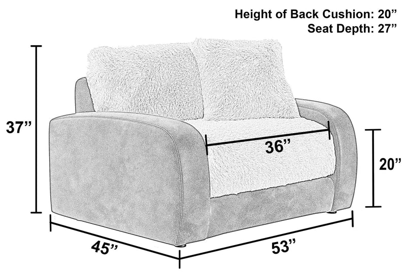 Snowball - Chair & 1/2 - Taupe by Unique Piece Furniture