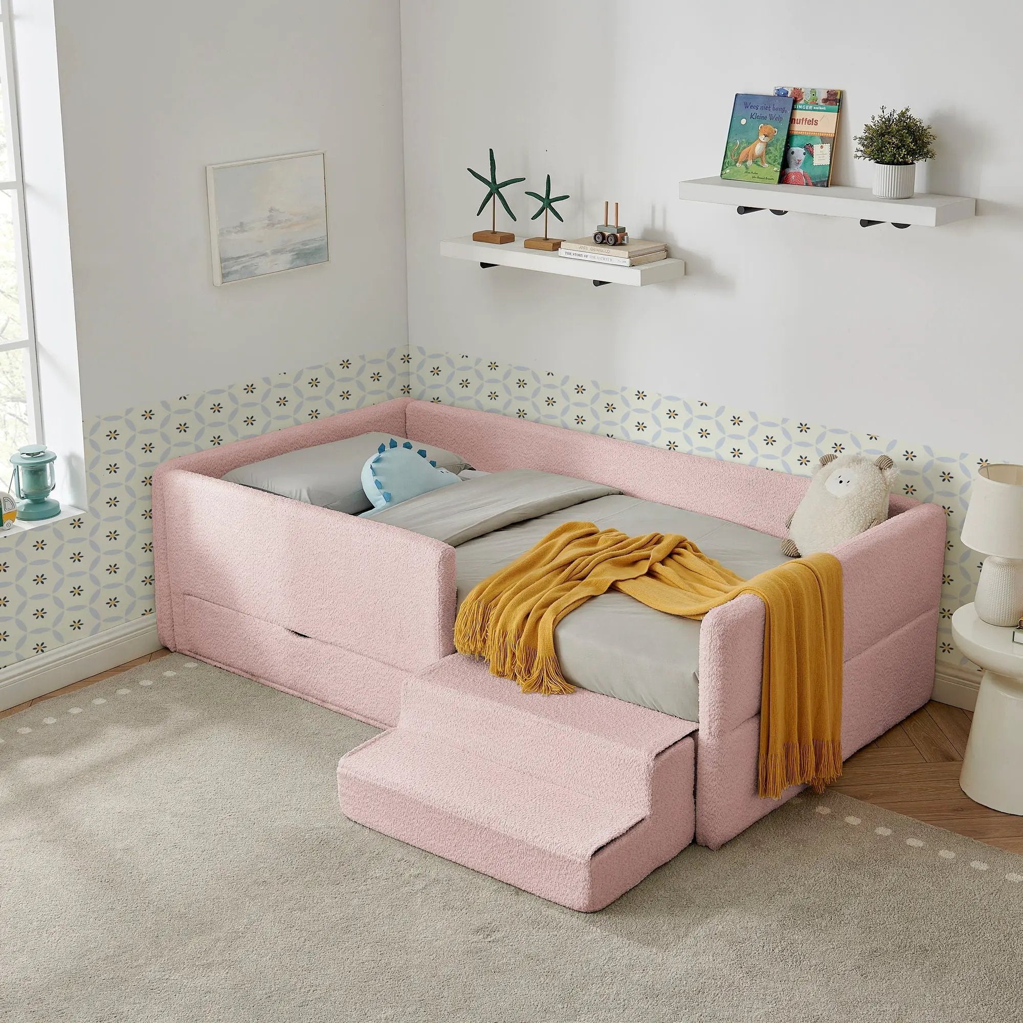 Safe Kids Bed With Guardrails And Storage by Unique Piece Furniture