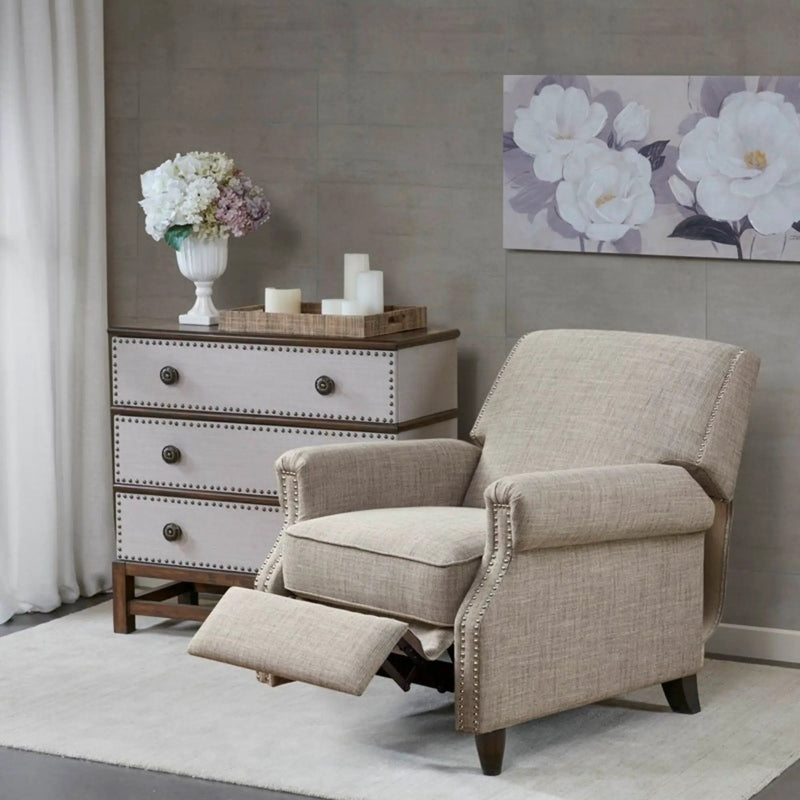 Julian - Push Back Recliner With Reclining Function - Sand by HouseOfZazla