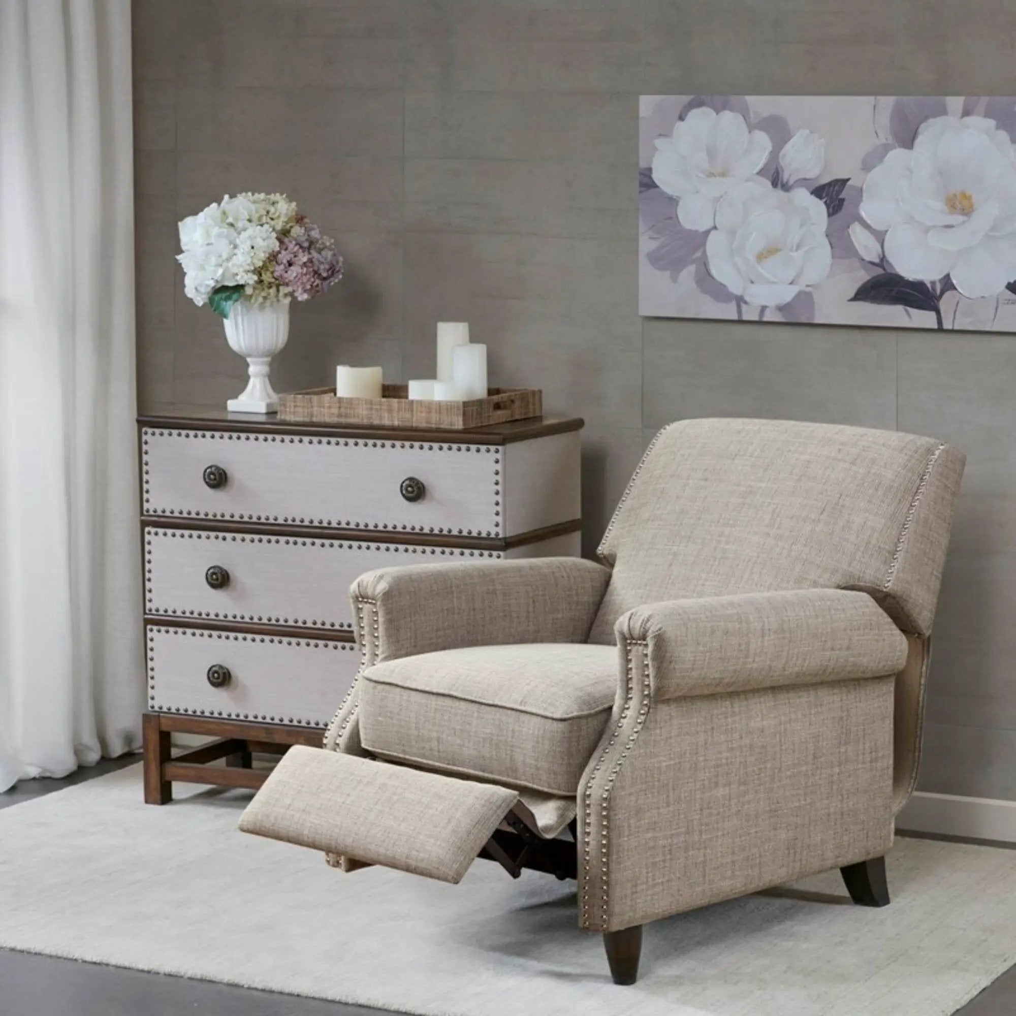 Julian - Push Back Recliner With Reclining Function - Sand by Unique Piece Furniture