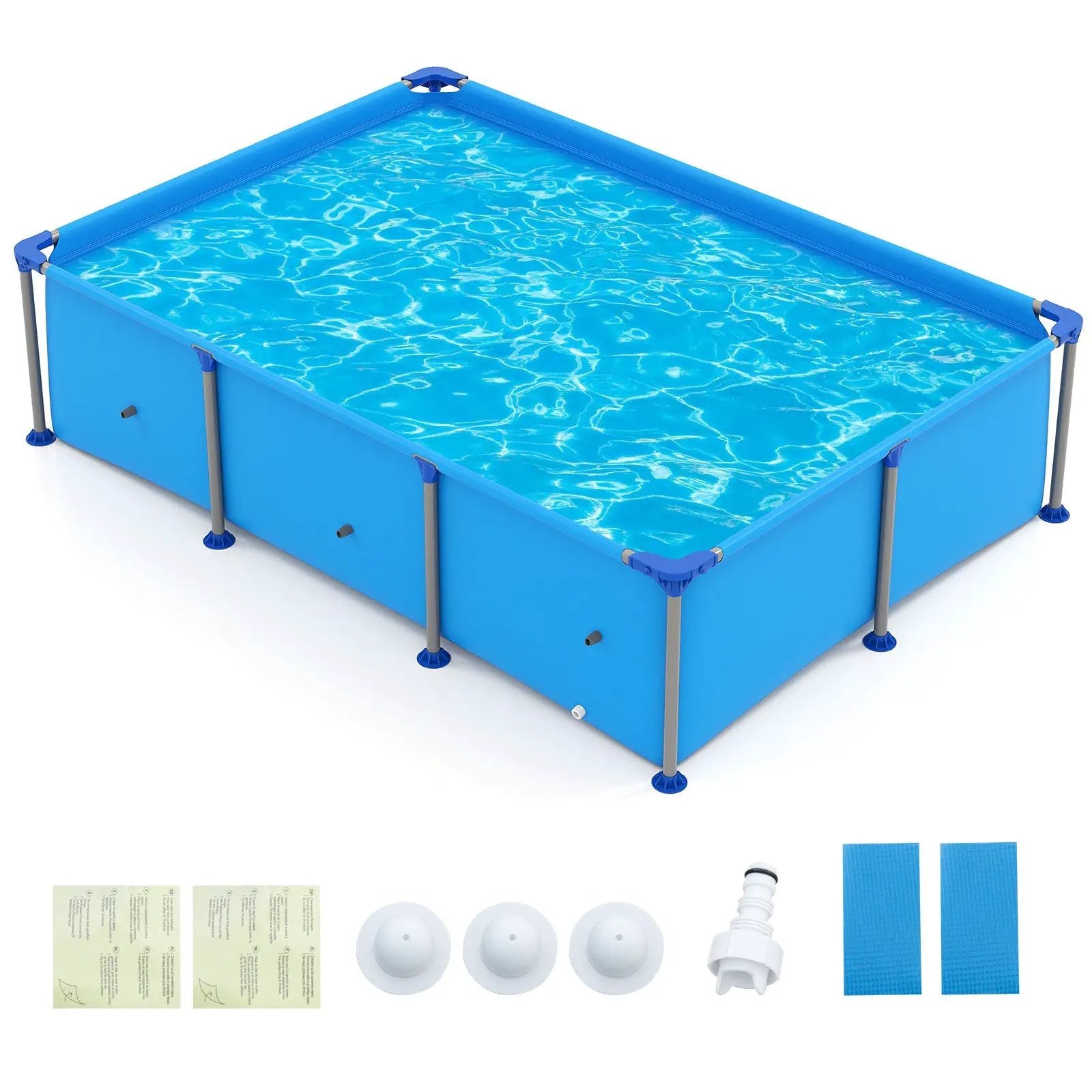 690/978/1158/1617 Gal Outdoor Family Swimming Pool with Metal Frame by DirectDeals