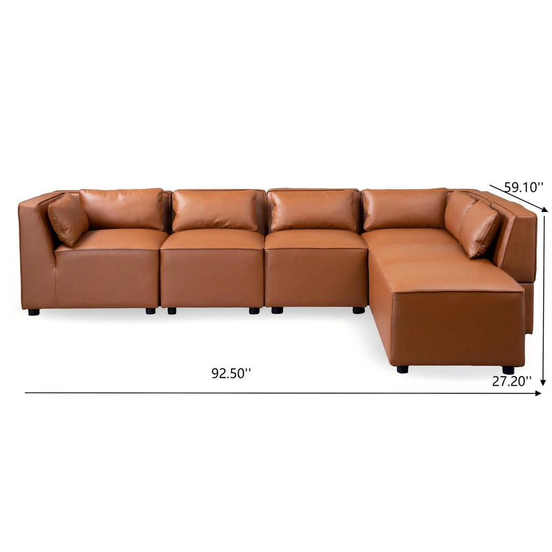 Wexford - Modular Sofa - Cognac by HouseOfZazla