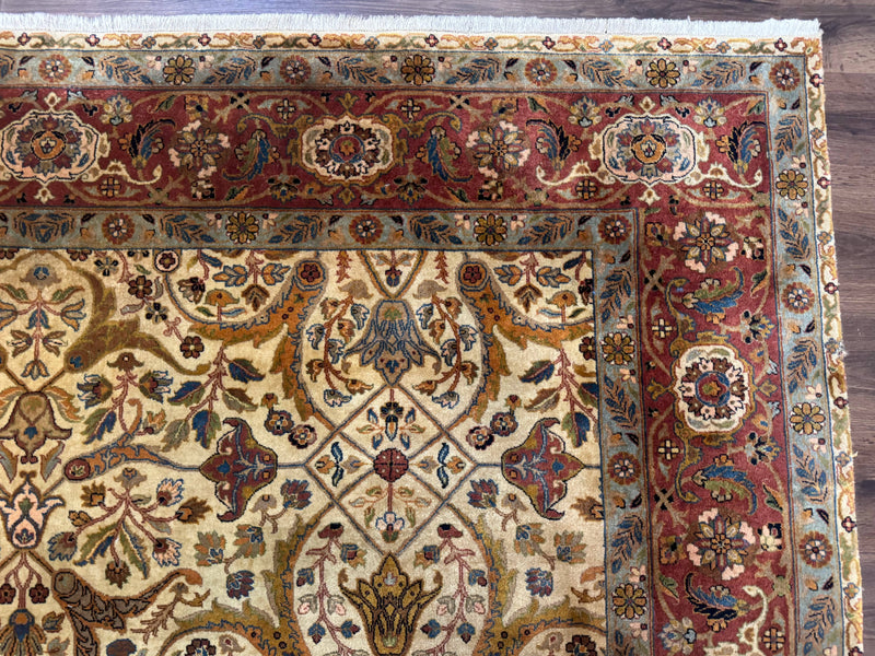 Indo Persian Rug 8x10, Teawash Bidjar Carpet, Allover Pattern by Jewel Rugs