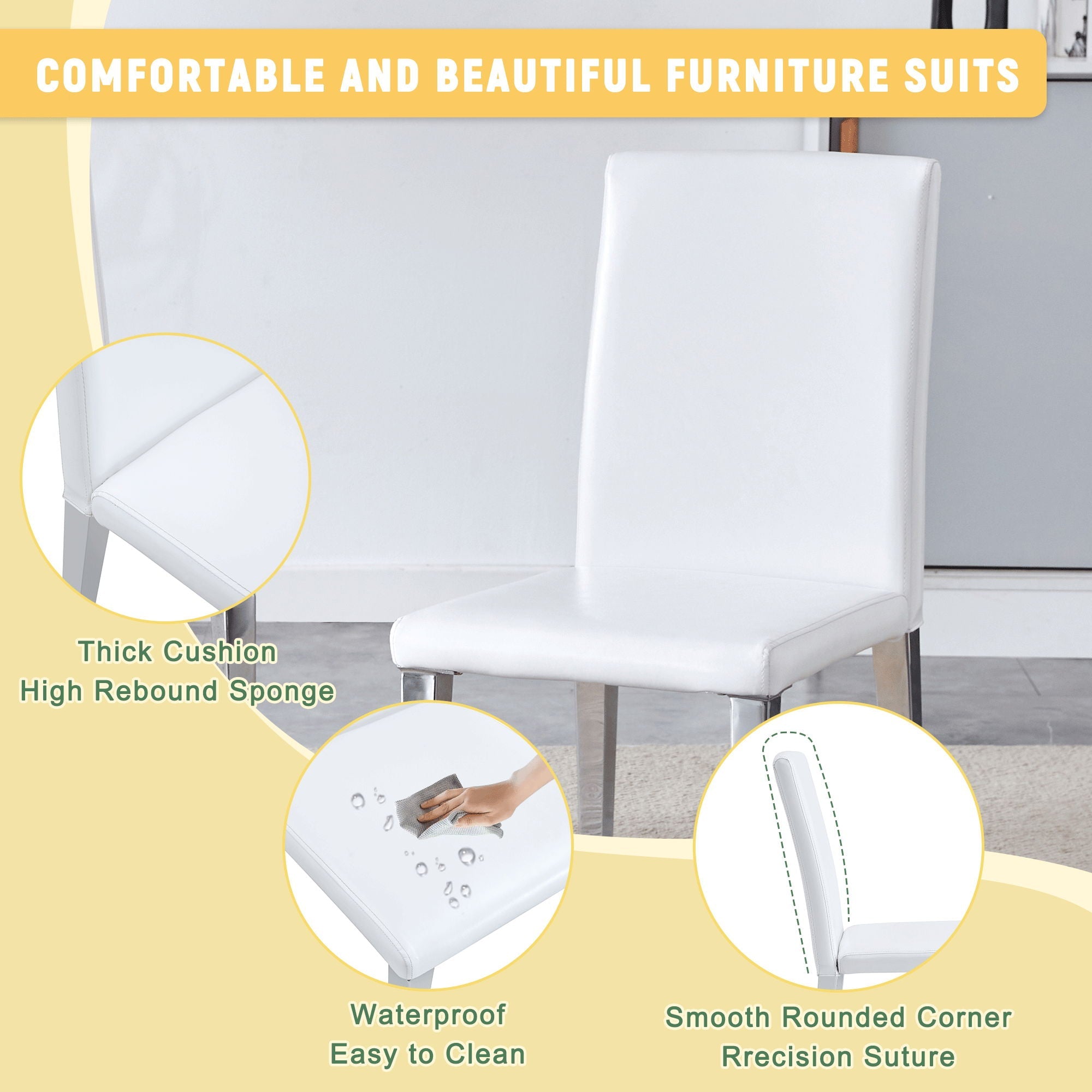 Elegant Upholstered Chairs & Metal Legs by HouseOfZazla