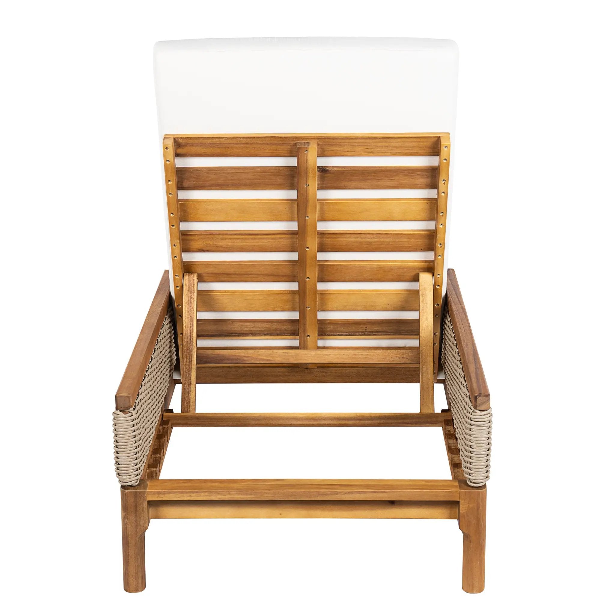 76.8" Solid Acacia Wood Sun Lounger Set of 2 with Cushions by HouseOfZazla