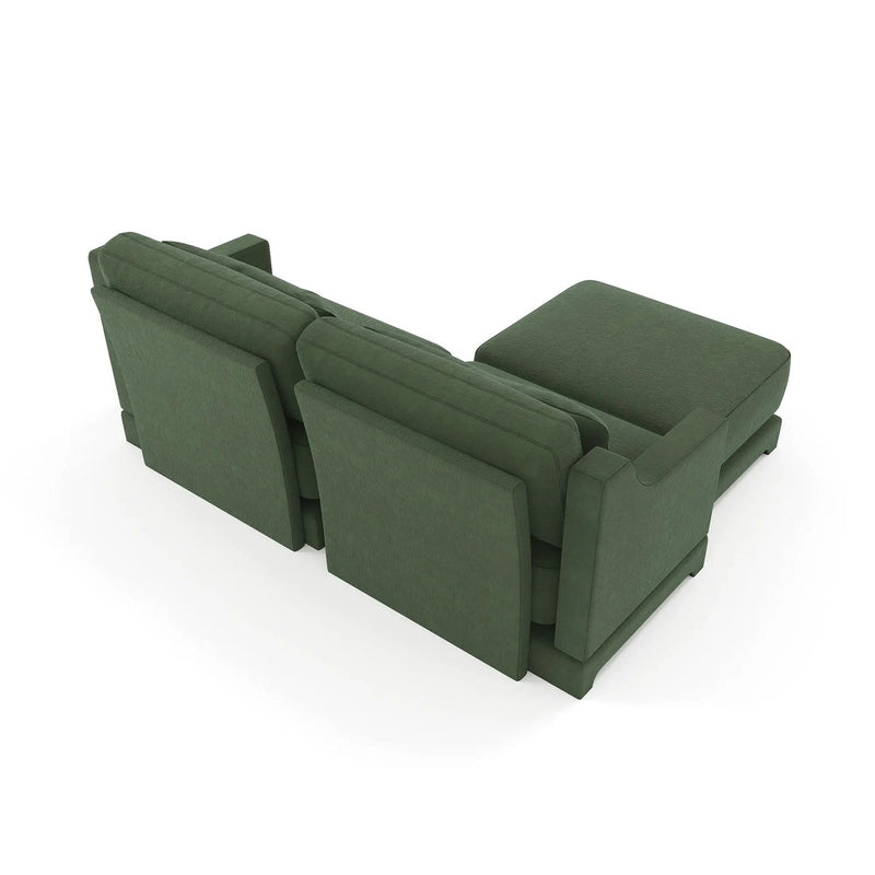 Stylish Sofa With Ottoman And Lumbar Pillows, Ergonomic Design by HouseOfZazla