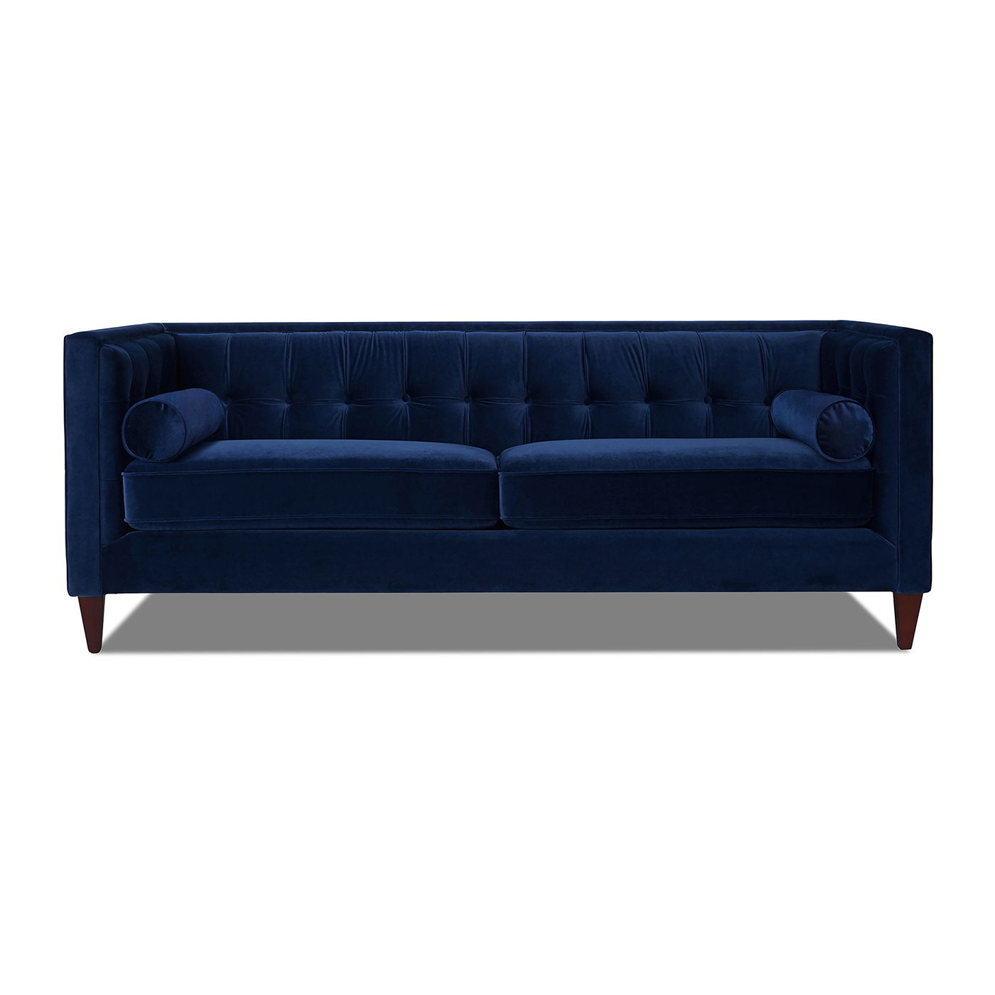 Jack - Modern Tuxedo Tufted Sofa - Navy Blue by HouseOfZazla