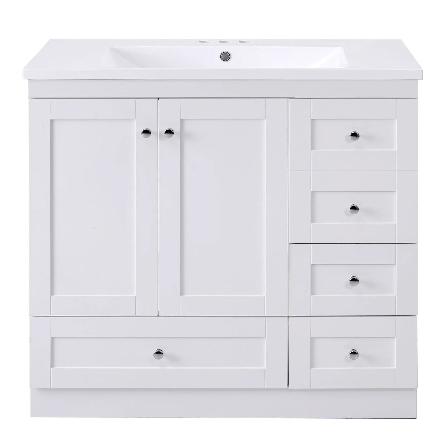 Shaker Free Standing Bathroom Vanity Cabinet With Sink, Soft Close Drawers, Soft Close Doors by Unique Piece Furniture