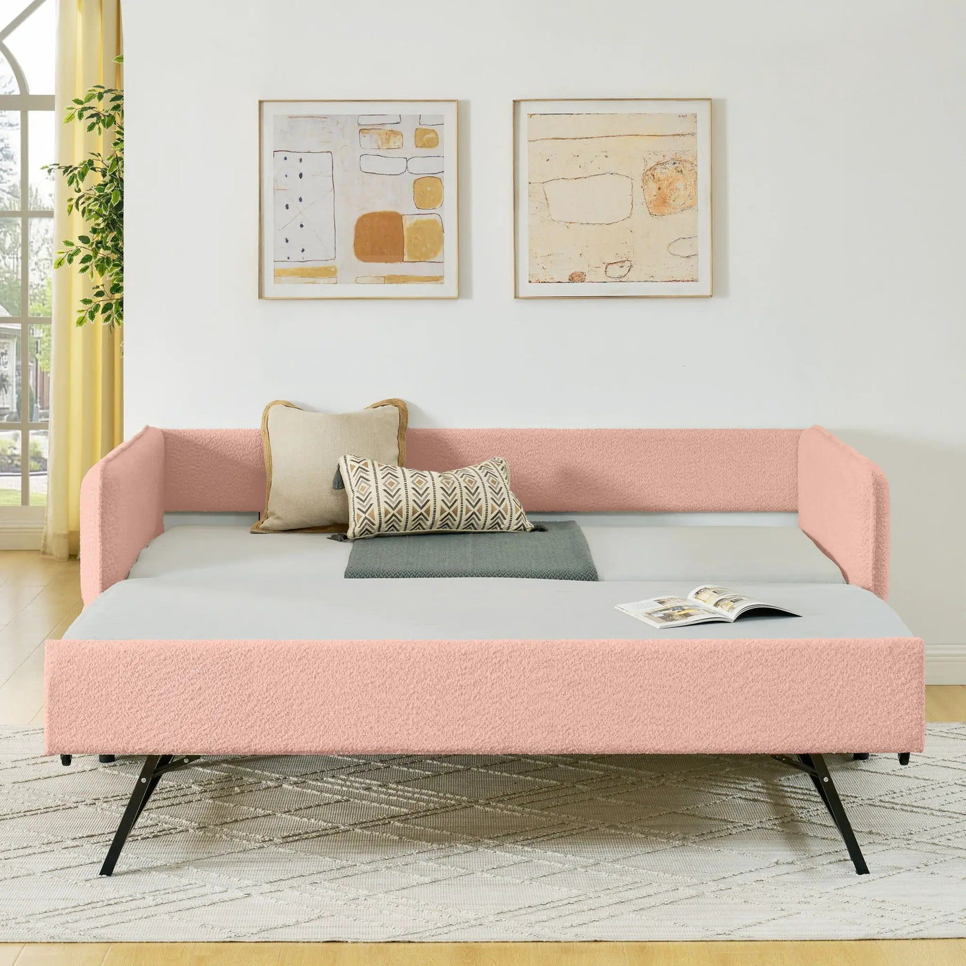 Upholstered Daybed With Pop Up Trundle by Unique Piece Furniture