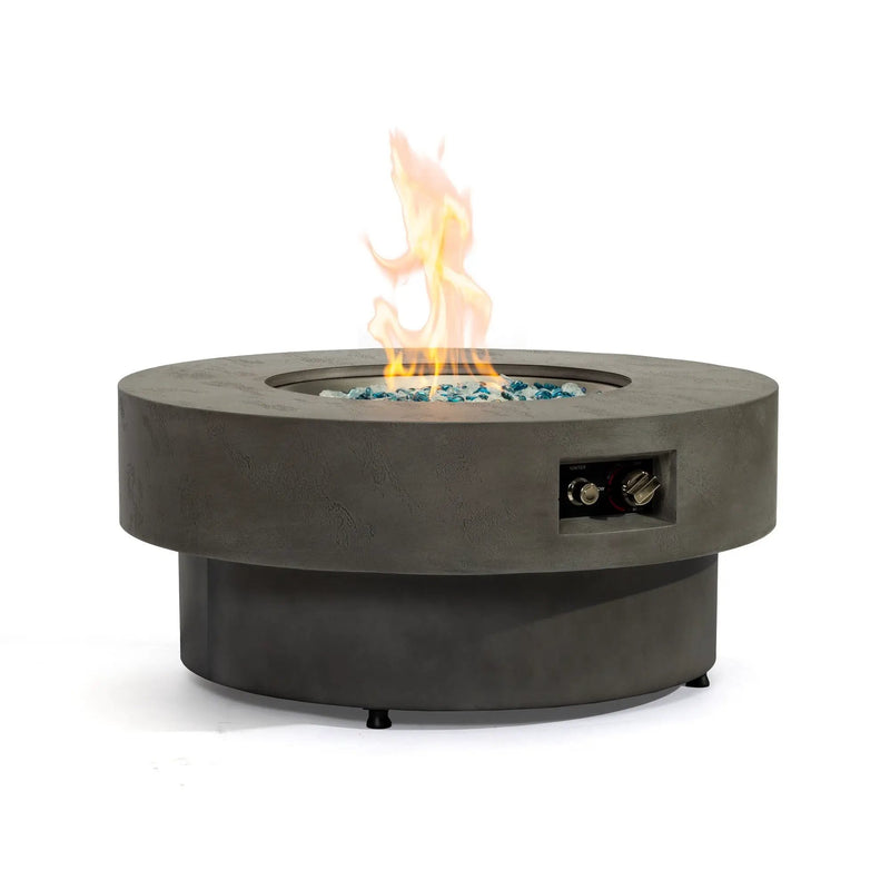 34-Inch Round Propane Fire Pit Table by HouseOfZazla