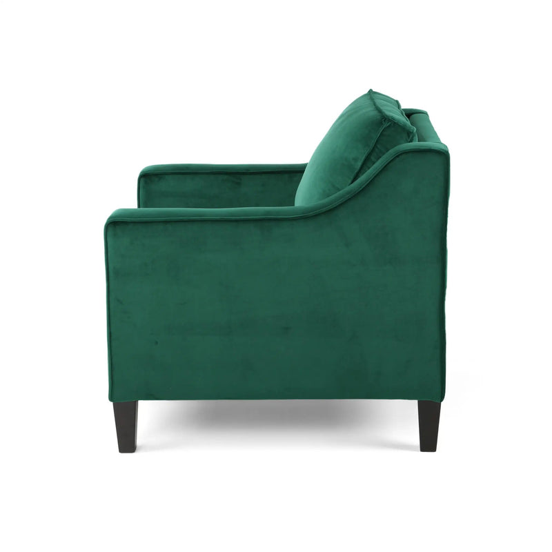Green Velvet Upholstered Club Chair, photo 6 of 10