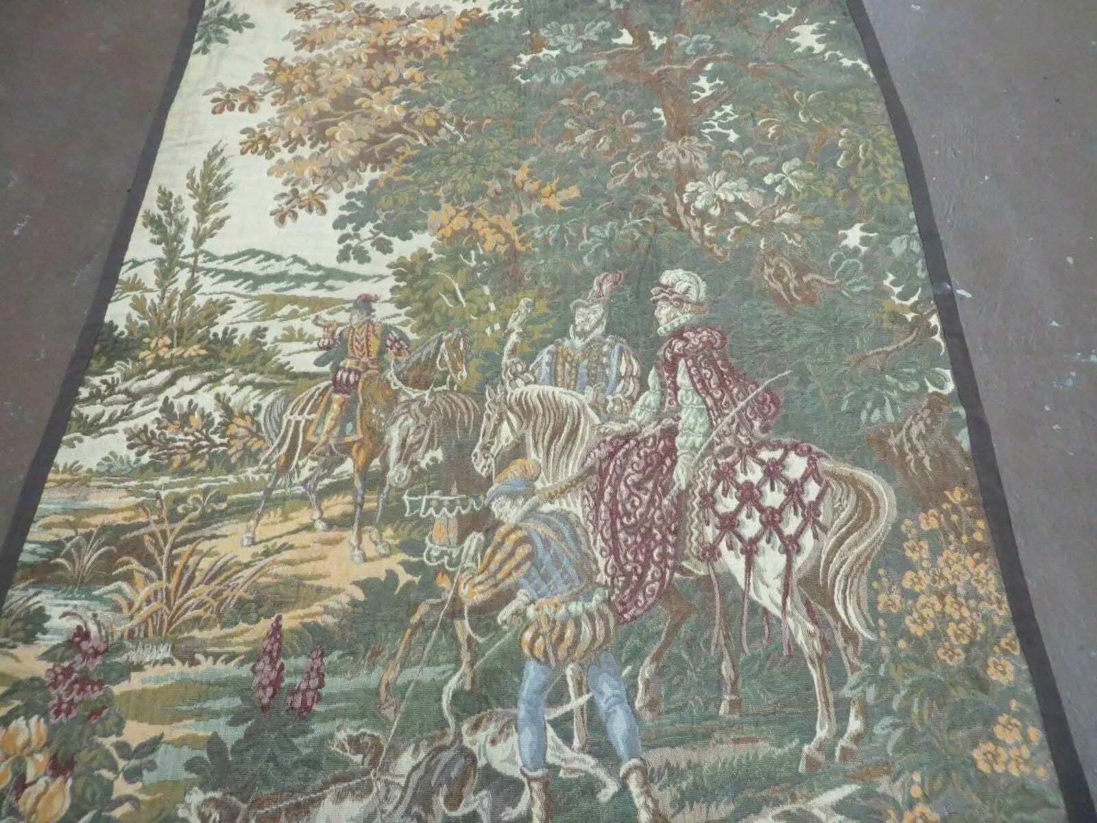 4' X 5' Vintage Tapestry Belgium Hand Loomed Victorian Nice 90f by Jewel Rugs