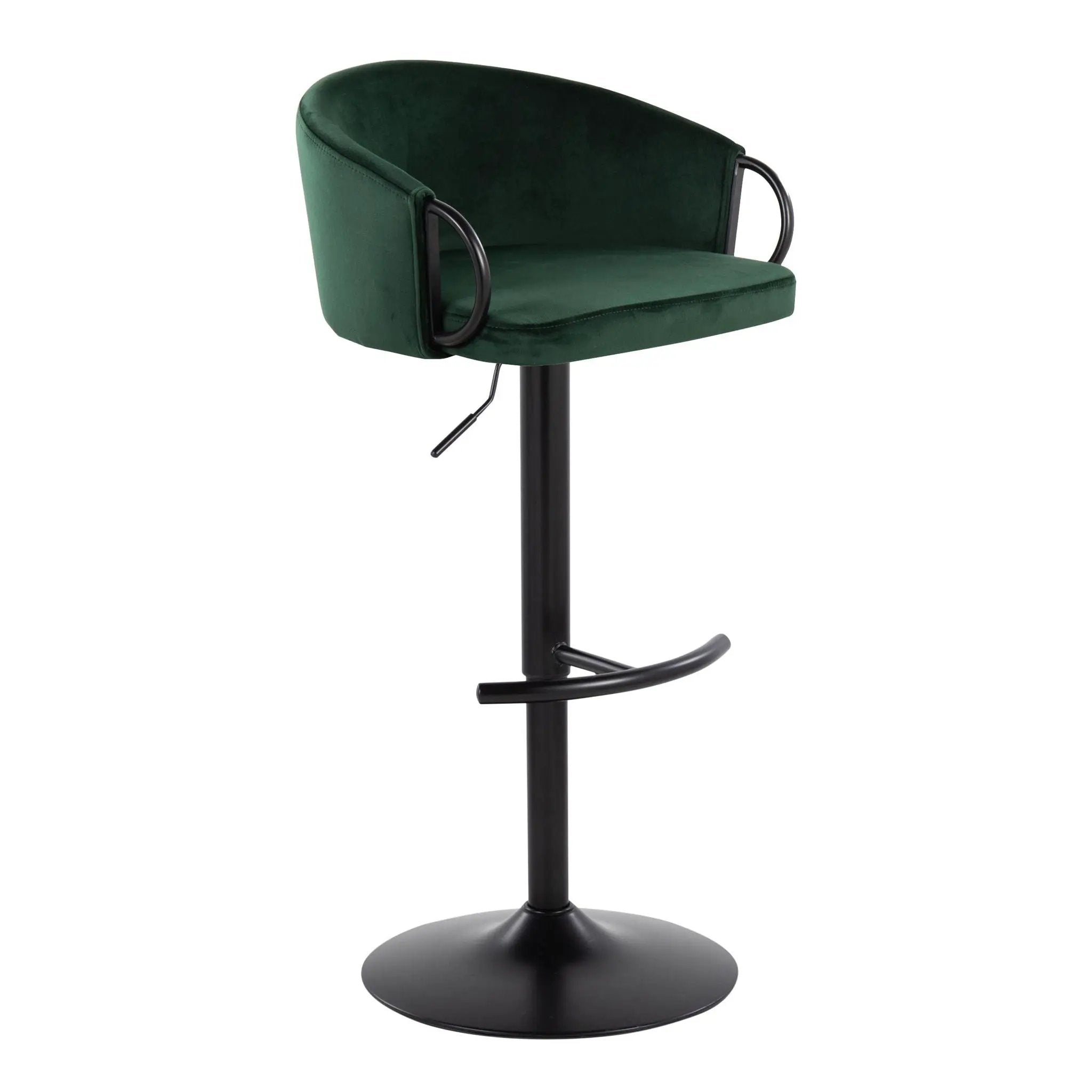 Claire - Contemporary Adjustable Barstool With Swivel With Rounded T Footrest (Set of 2) by Unique Piece Furniture