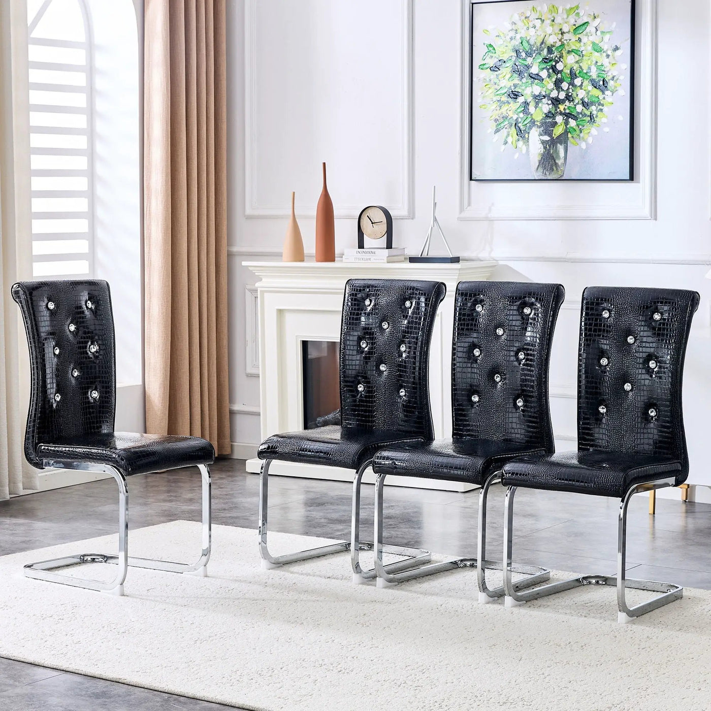 Elegant Design Upholstered Dining Chairs by Unique Piece Furniture