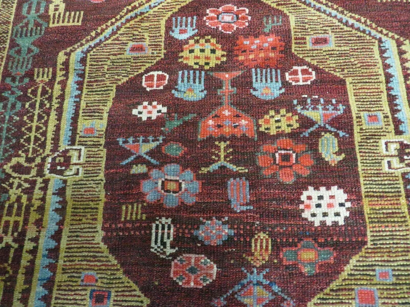 4' X 6' Antique Handmade Caucasian Shirvan Russian Armenian Wool Rug Colorful by Jewel Rugs