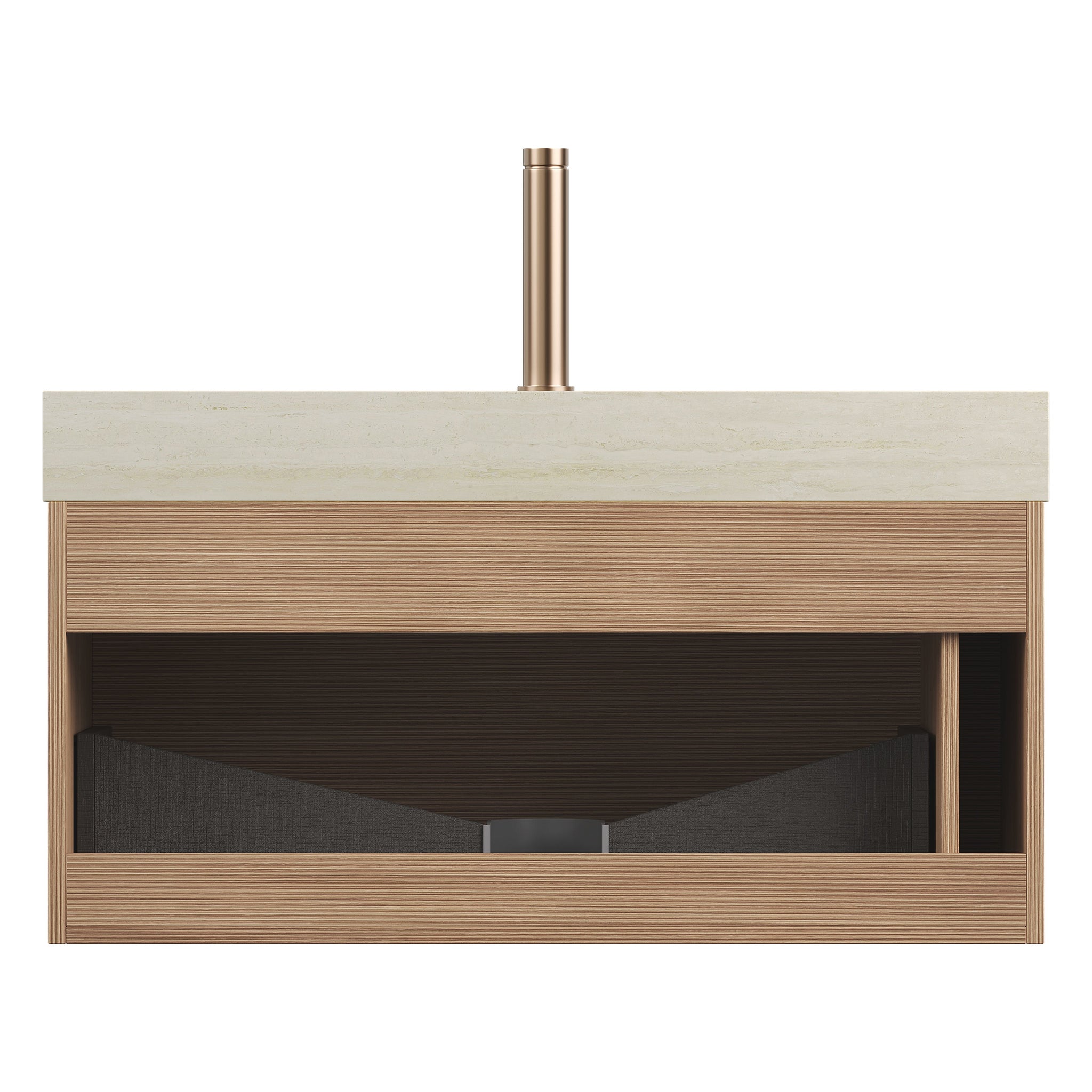 NYAH 36'' Bathroom Vanity & Sink - Floating Ultra-Slim Grille Design by HouseOfZazla
