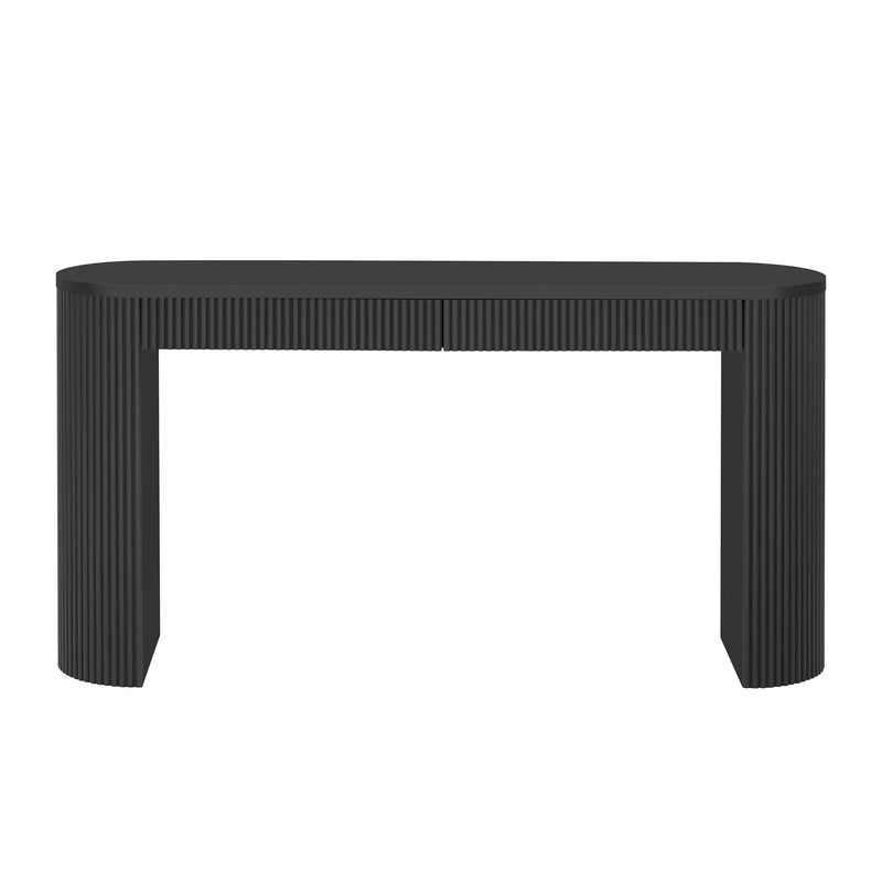 U_STYLE 58.3" Entryway Table with Large Top and Dual Drawers by HouseOfZazla