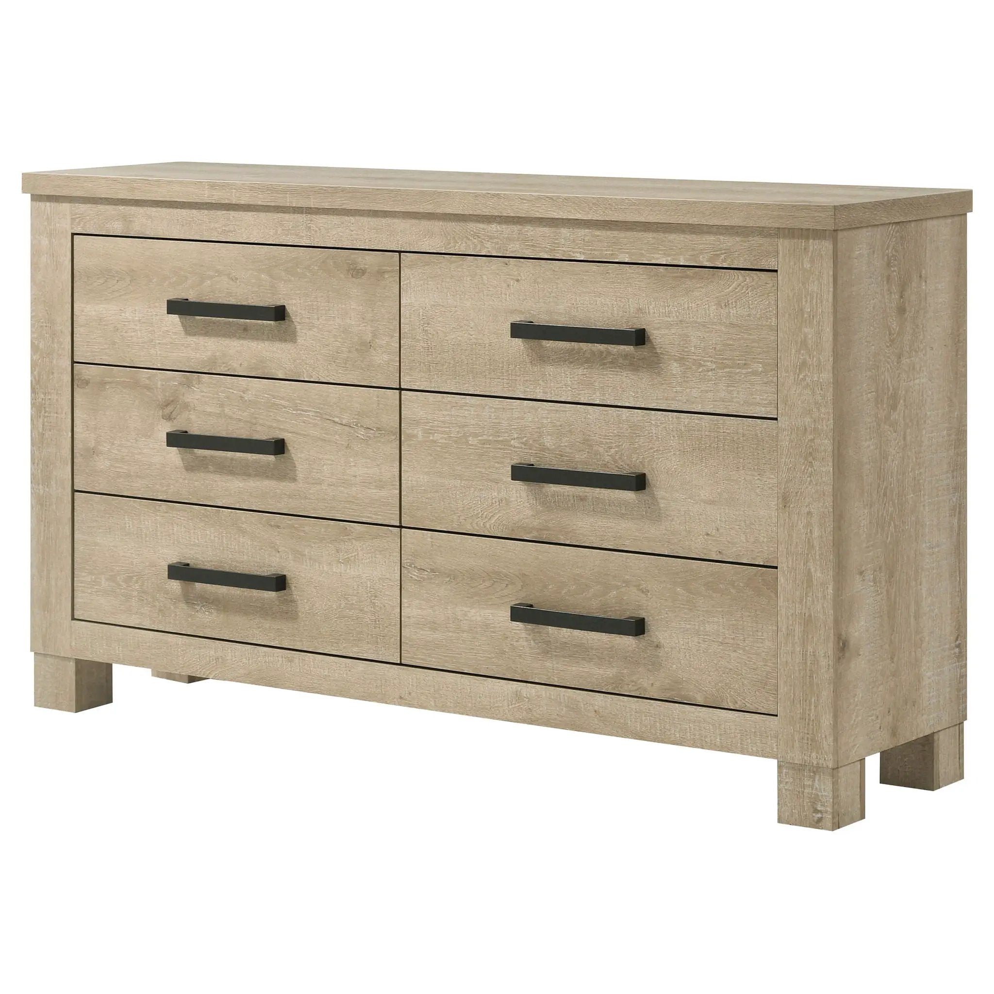Oakglen 6-drawer Bedroom Dresser Weathered Oak by Unique Piece Furniture