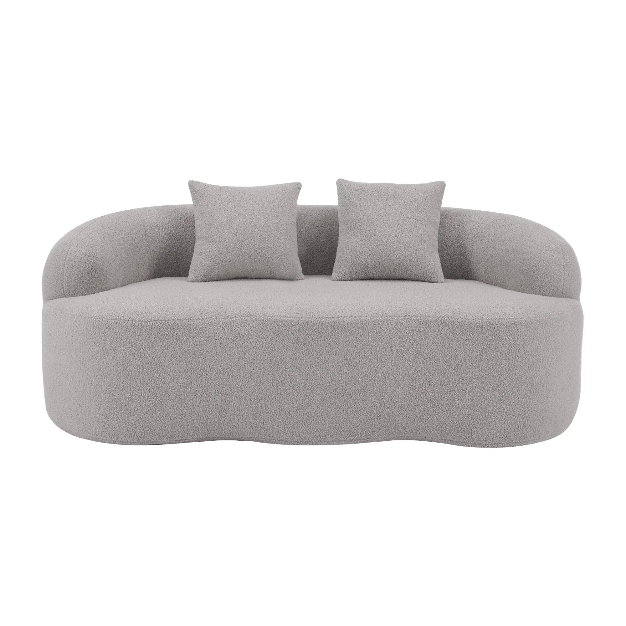 Curved Loveseat Sofa With Round Armrest by Unique Piece Furniture