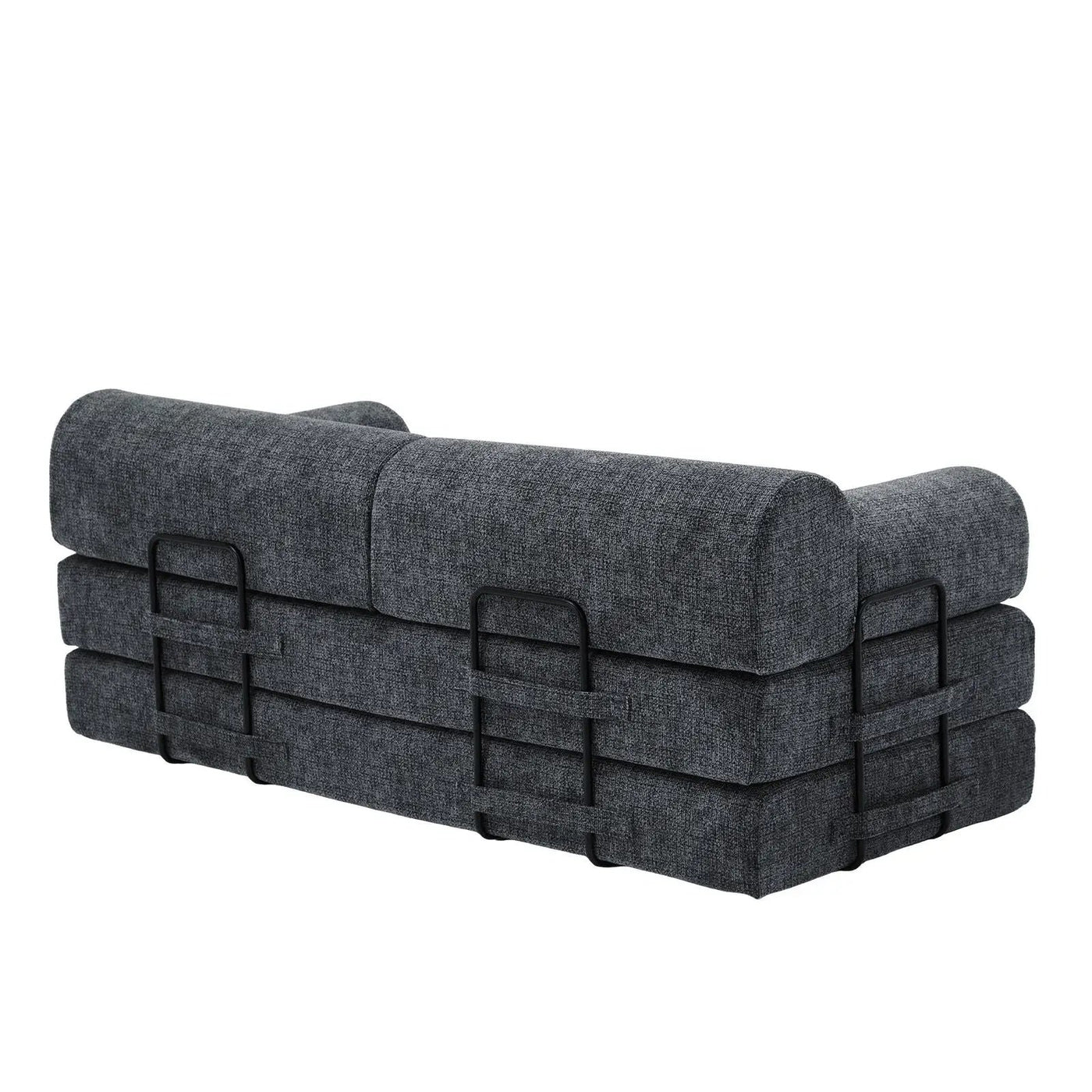 Modern 2 Tone Fabric Convertible Sleeper Sofa Bed by HouseOfZazla