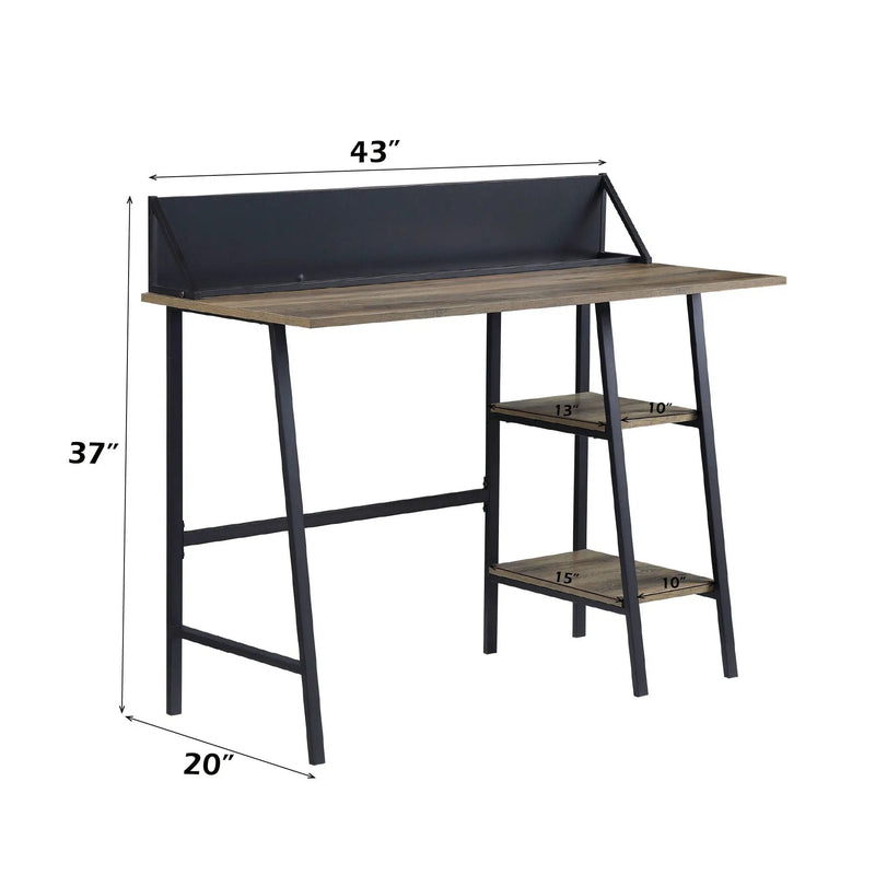 Garima - Writing Desk - Rustic Oak & Black by Unique Piece Furniture