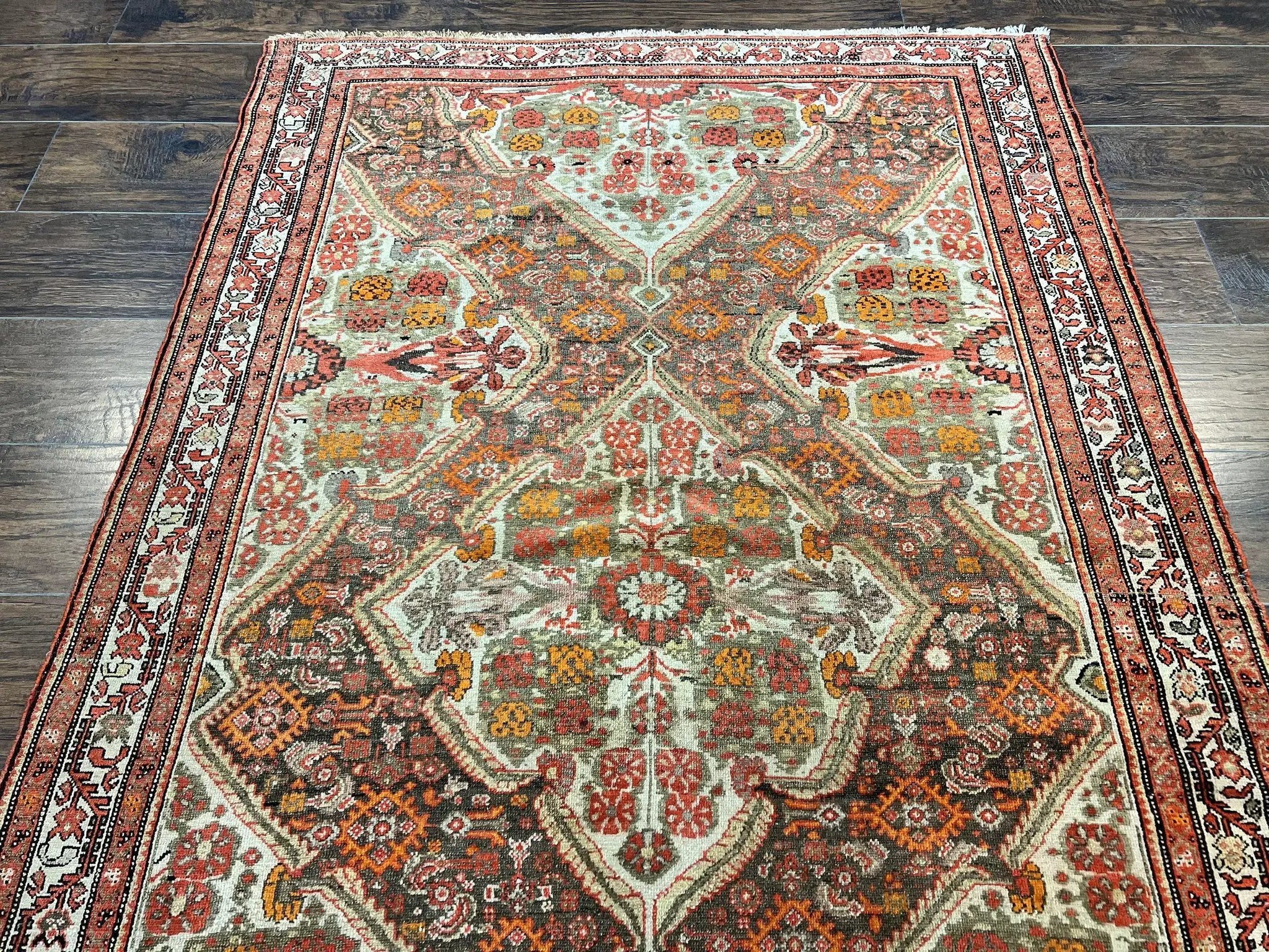 Wonderful Antique Persian Malayer Rug 4x6, Wool Hand Knotted Authentic Oriental Carpet, Very Fine by Jewel Rugs