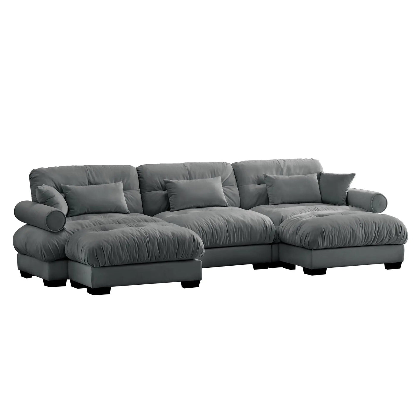 Super Comfort Oversized Modular Sectional Sofa With Movable Ottoman by Unique Piece Furniture