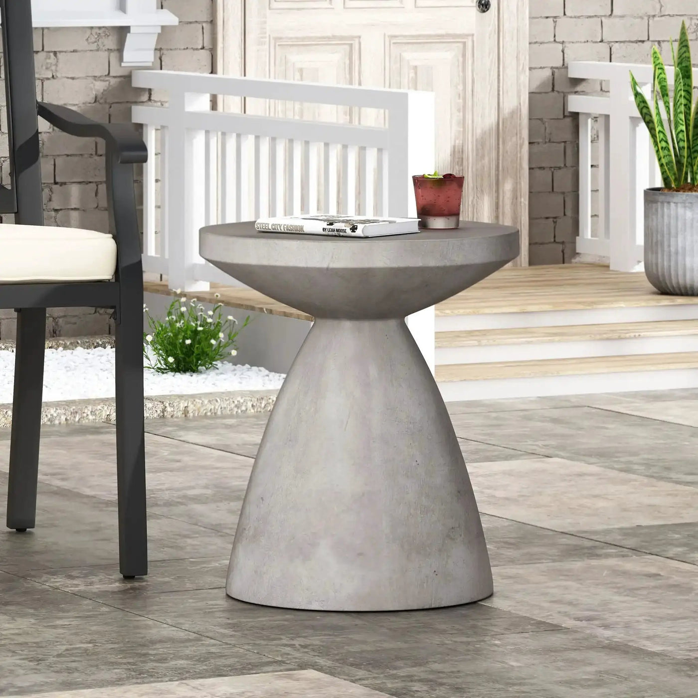Outdoor / Indoor Lightweight Concrete Side Table by HouseOfZazla