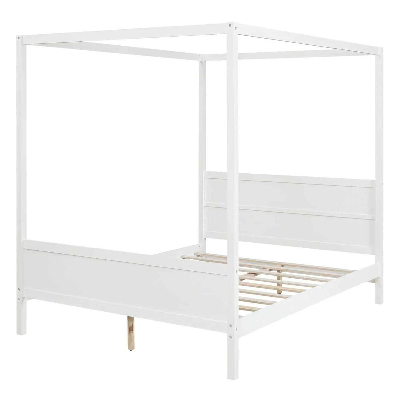 Canopy Platform Bed With Headboard And Footboard, Slat Support Leg by HouseOfZazla