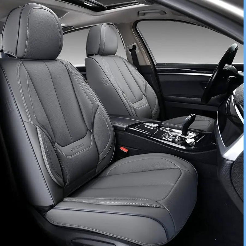 Open Box Coverado Car Seat Covers Full Set, Seat Covers for Cars, Gray Car Seat Cover, Car Seat Protector Waterproof, Nappa Leather Car Seat Cushion, by Selzalot