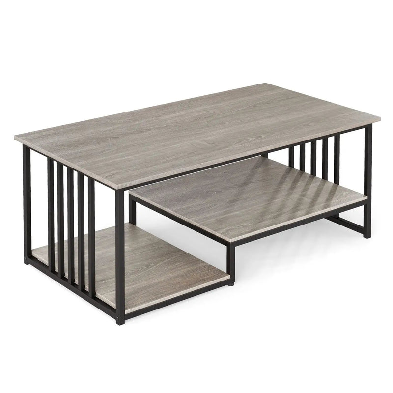 43.5" Coffee Table 2-Tier with Open Storage Shelf by DirectDeals