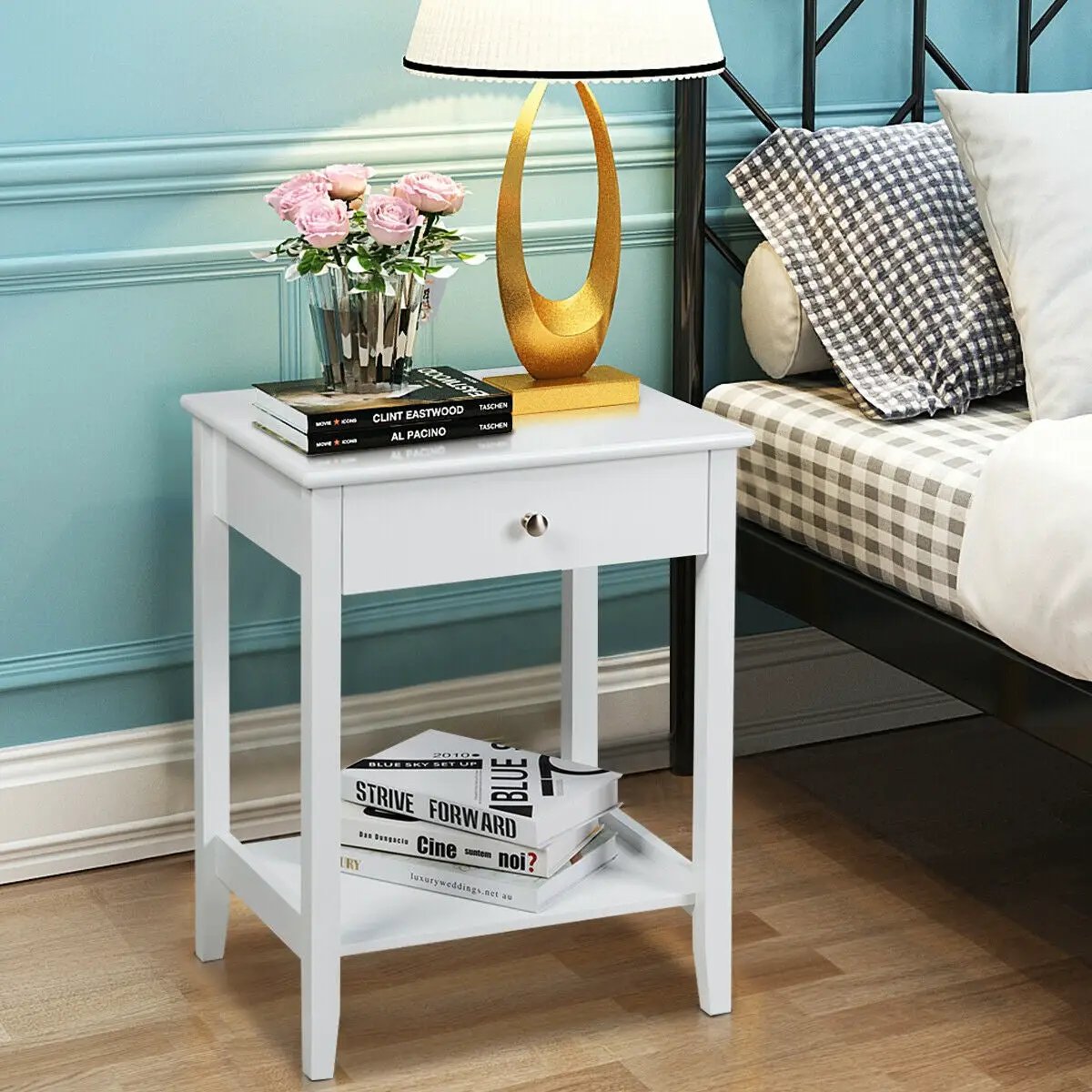 Wooden Nightstand End Table Storage Display, photo 15 of 16